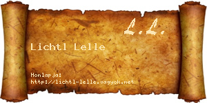 Lichtl Lelle névjegykártya